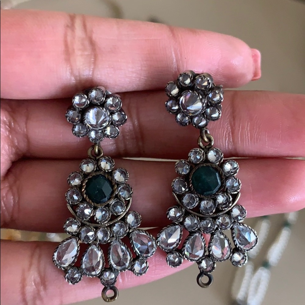 Dangly stone earrings